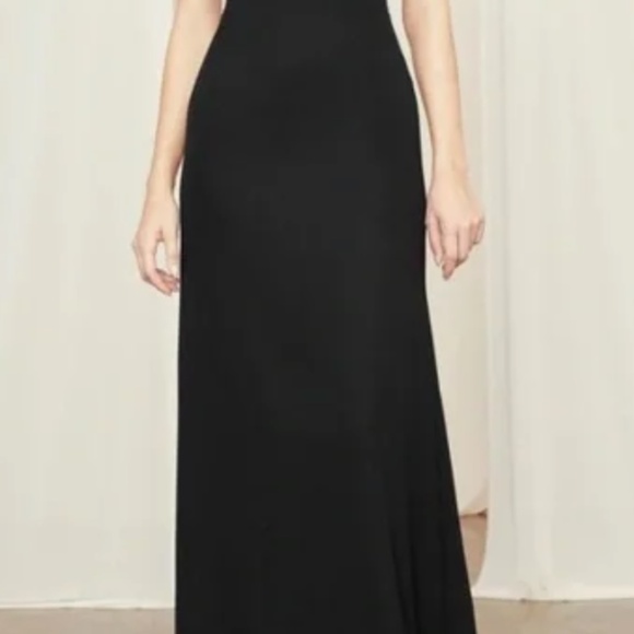 Black Cut Out Maxi Floor Length Dress, Size 8 - Picture 6 of 6